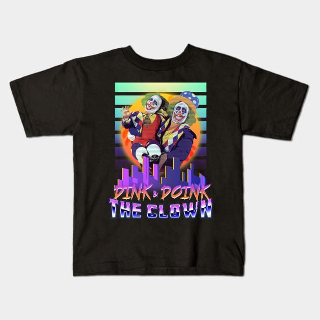 Dink Doink Retrowave Kids T-Shirt by RetroVania